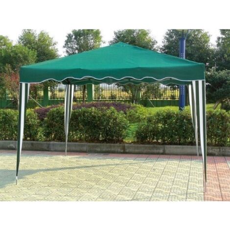 Cenador Jardin 3X3 Mt Natuur Metal Verde/Blanco Nt71060