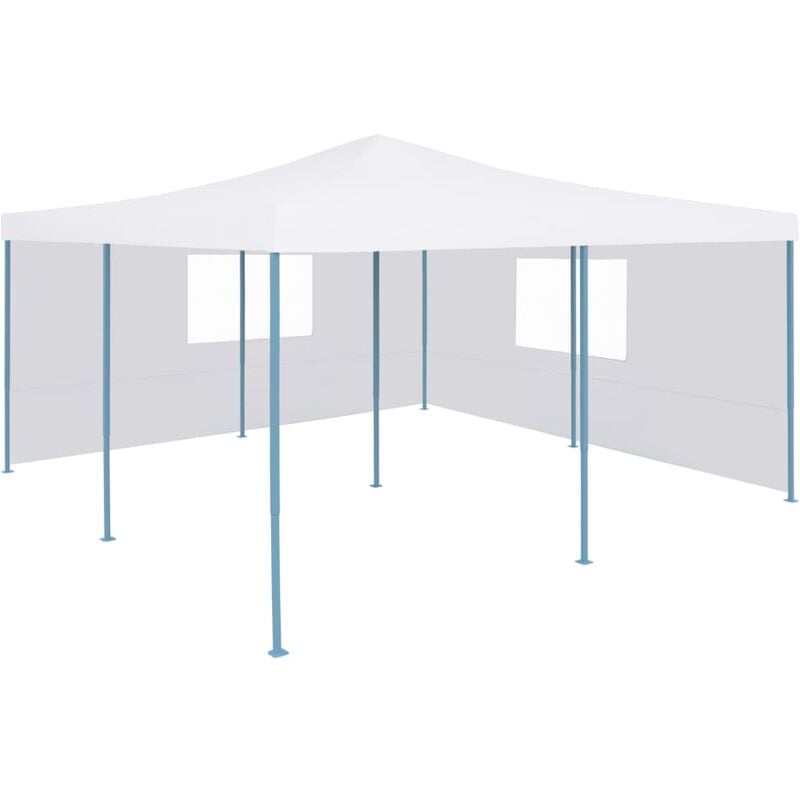 

Cenador plegable con 2 paredes blanco 5x5 m