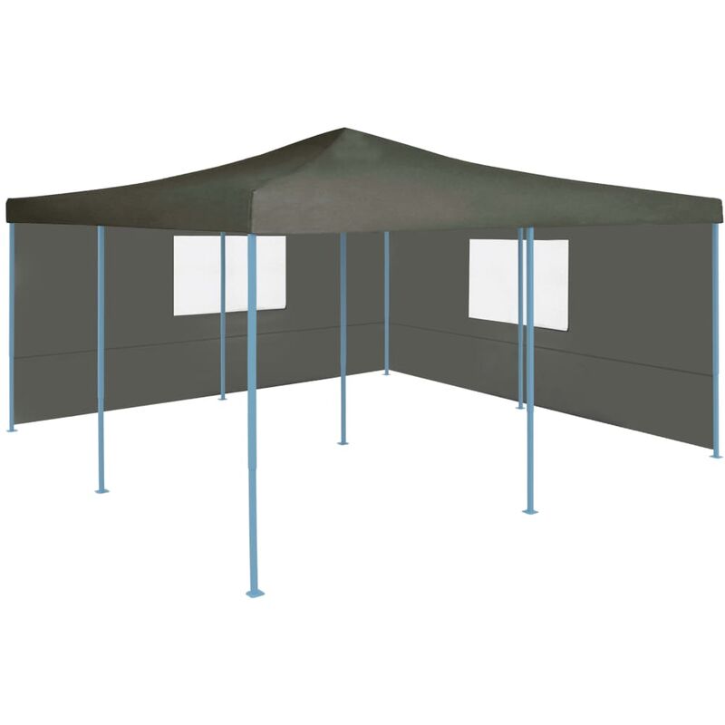 

Youthup - Cenador plegable con 2 paredes gris antracita 5x5 m - Antracita