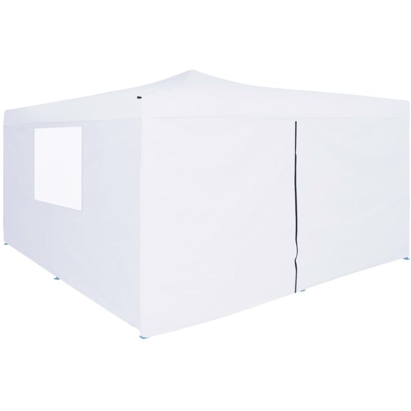 

Cenador plegable con 4 paredes blanco 5x5 m