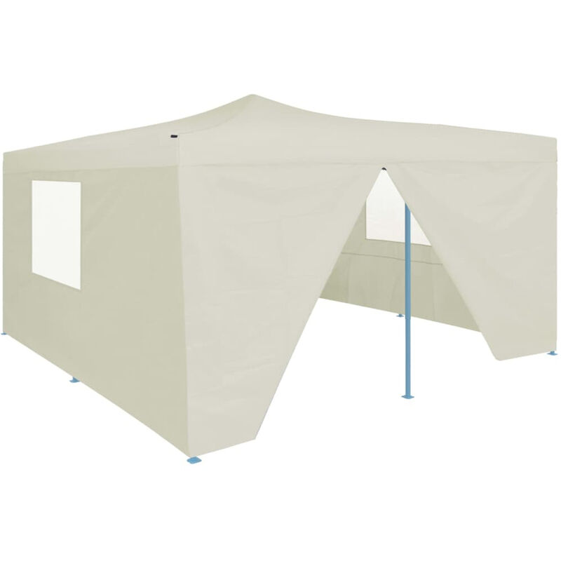 

Cenador plegable con 4 paredes crema 5x5 m