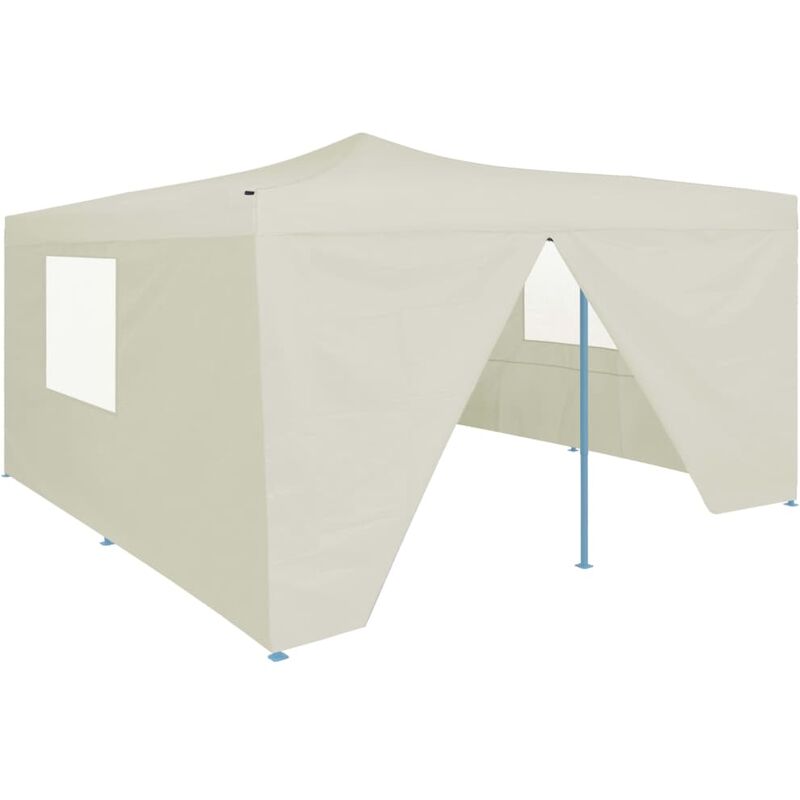 

vidaXL Cenador Plegable con 4 Paredes 5x5 m Crema - Crema
