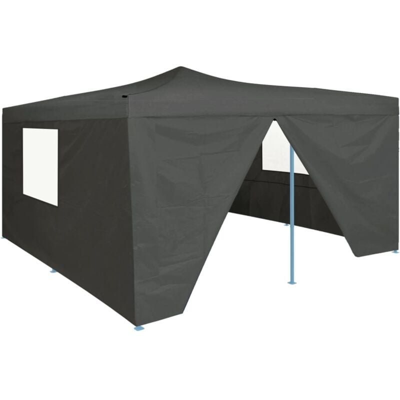 

Cenador Plegable con 4 Paredes 5x5 m Gris Antracita - Antracita - Vidaxl