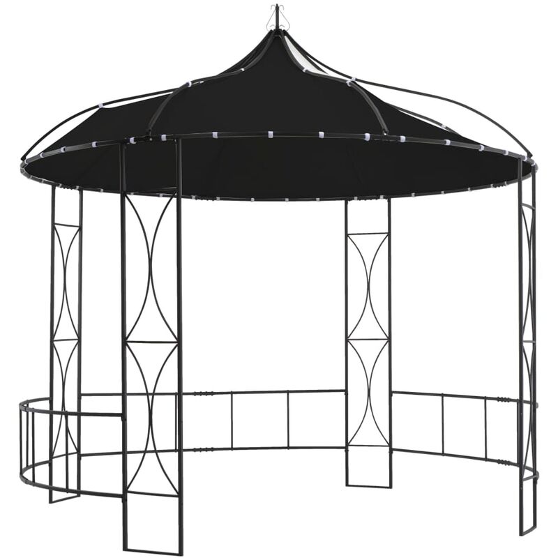 

Cenador redondo gris antracita 300x290 cm - Gris