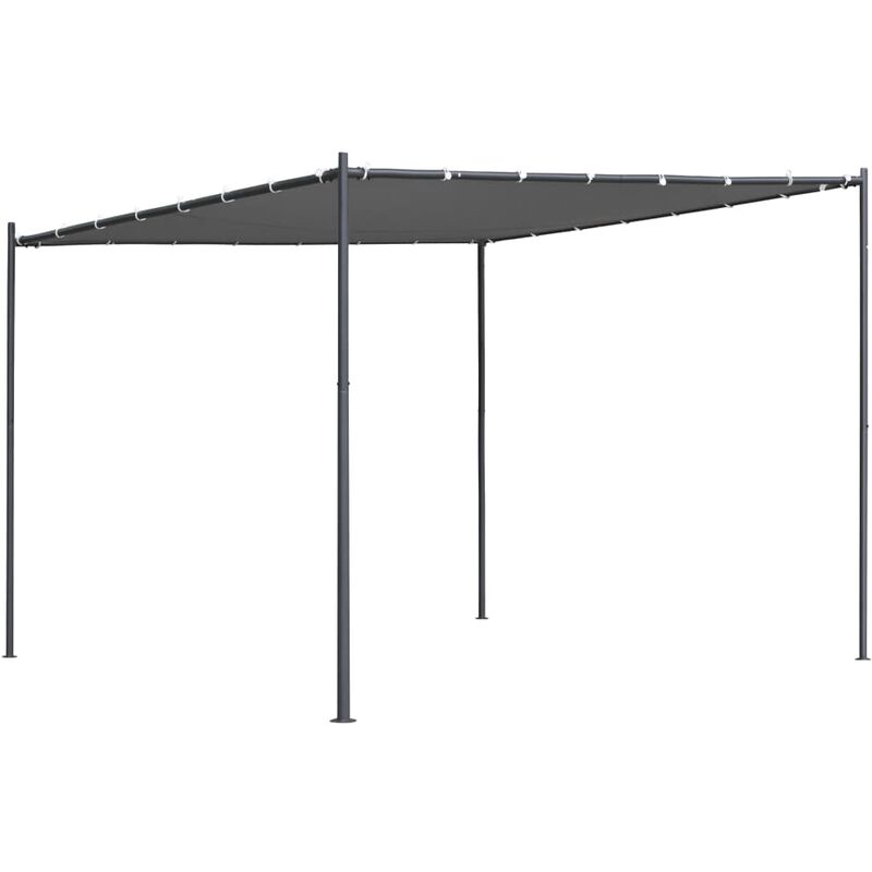 

Cenador tejado inclinado gris antracita 300x300x251 cm 180 g/m²