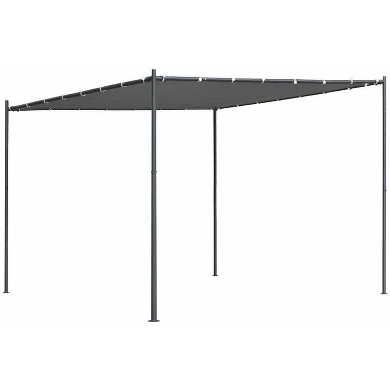 

Cenador tejado inclinado gris antracita 300x300x251 cm 180 g/m2