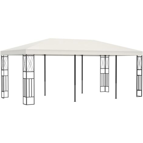 Cenador tela color crema 3x6 m vidaXL