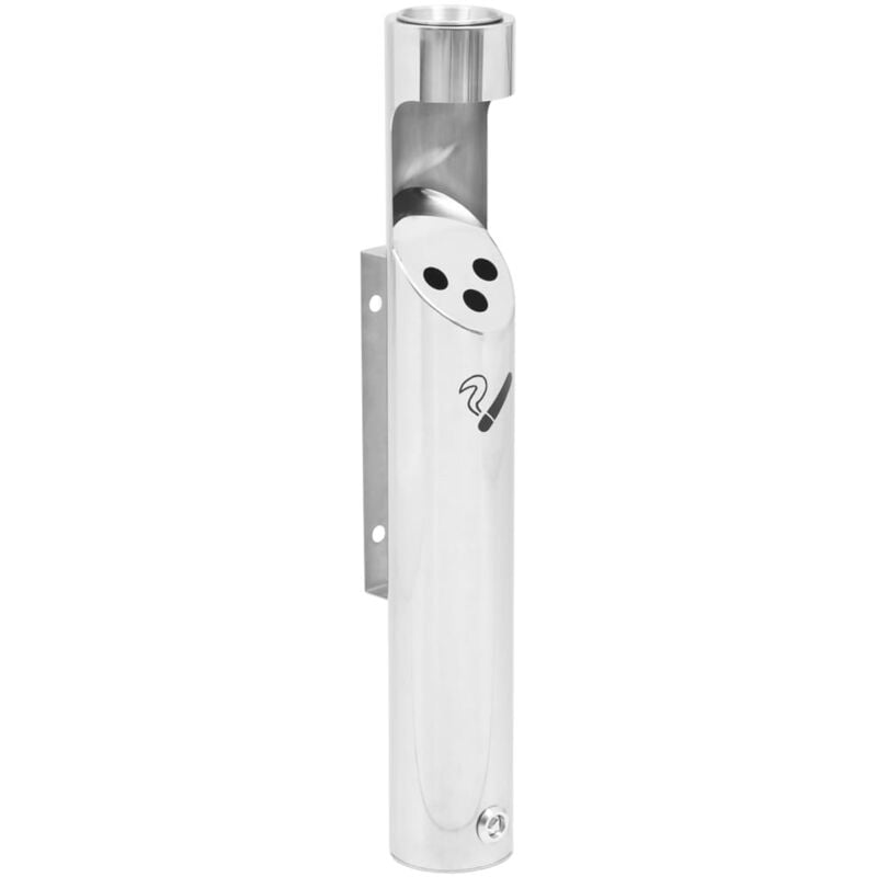 Cendrier à fixation murale Acier inoxydable Vidaxl