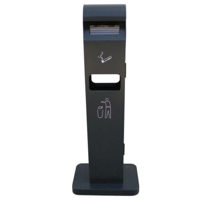 Totem Cendrier 2L + poubelle 8L sur pied - Matériel professionnel - JVD
