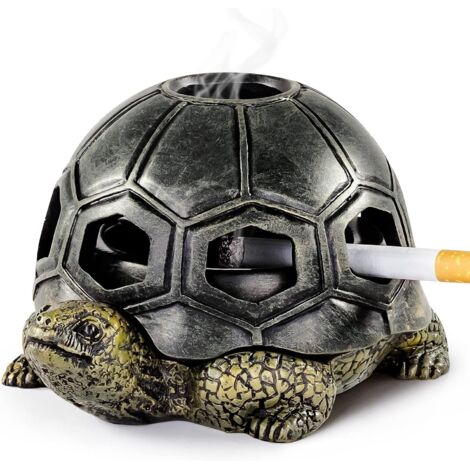 Cendrier décoratif en forme de tortue, cendrier créatif en résine pour intérieur et extérieur