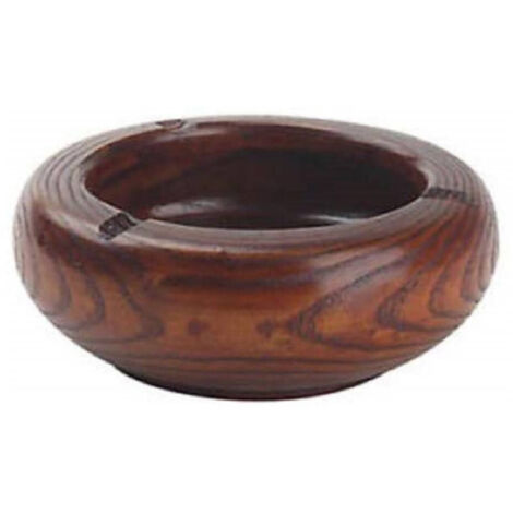 Cendrier En Bois 12.5cm Avec écorce De Bois Tronc Oriental Df61858