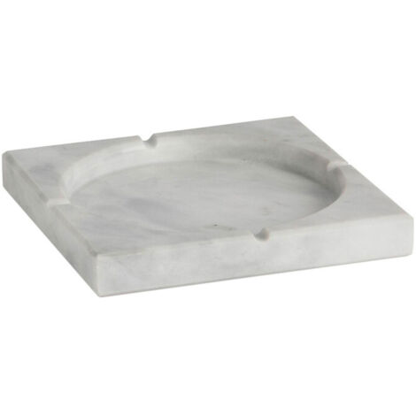 Cendrier en marbre blanc 20x20x2.5cm