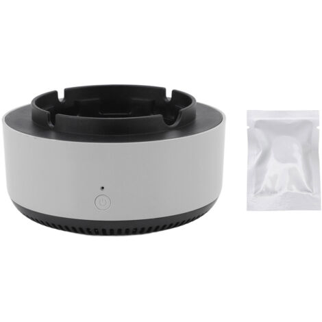 Cendrier Intelligent Auto-extincteur avec Purificateur d'Air à Ions Négatifs Multifonction pour Maison Gris et Noir