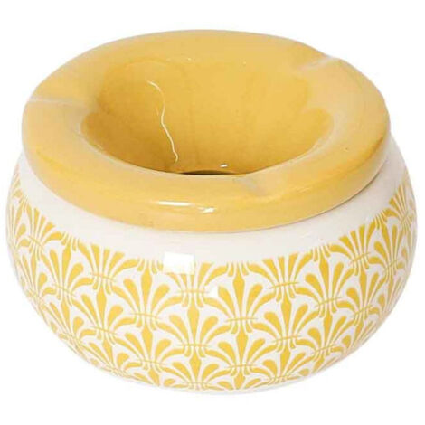 Cendrier Marocain Déco "Royal" 8cm Blanc & Or