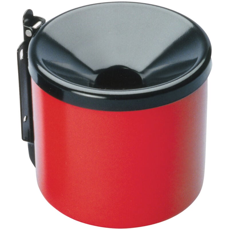 Cendrier mural auto-extinguible pour intérieur et extérieur, rouge, diamètre 15 cm