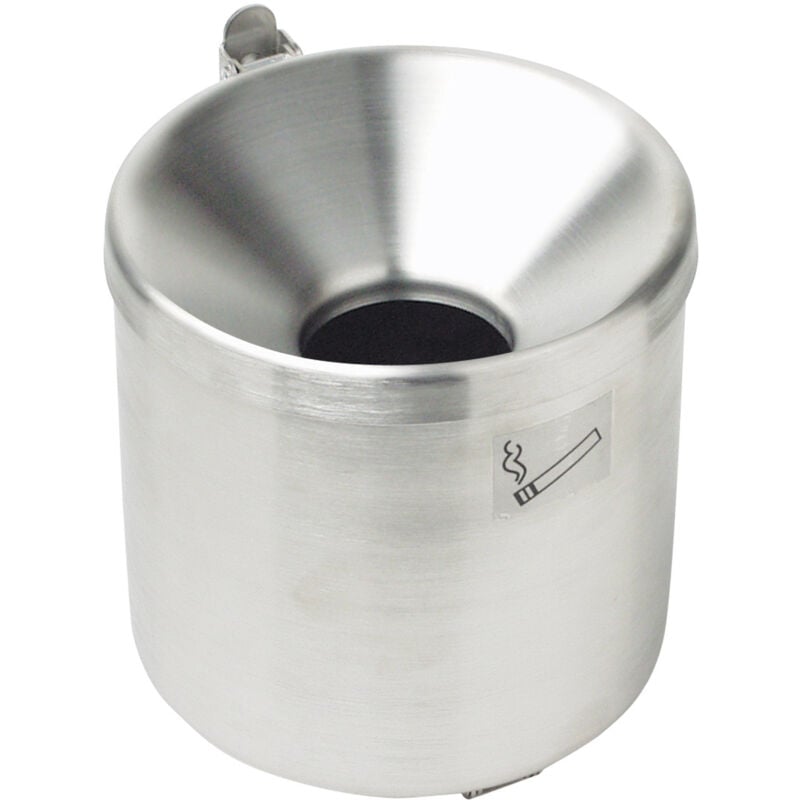Cendrier mural auto-extinguible pour usage intérieur et extérieur, en acier inoxydable. 9 cm