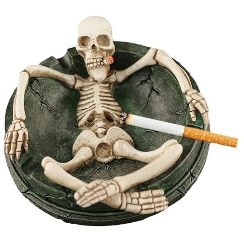 Cendrier Portable créatif en forme de crâne, pour décoration intérieure et extérieure de la maison, cadeau pour fumeurs de vacances