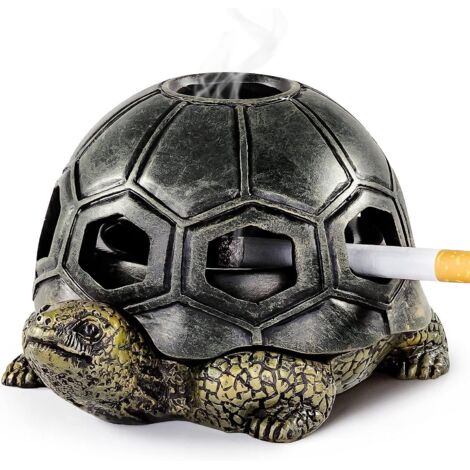 Cendrier unique en forme de tortue - Accessoire décoratif pour fumeur fabriqué à la main