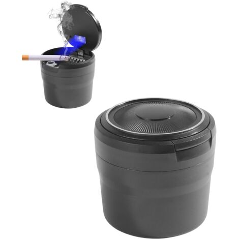 SEVENGIRL Cendrier Voiture,Cendrier Anti Odeur,Cendriers Voiture Portable à Led,Cendriers Auto-extinguible,pour voitures Van Camping en Plein Air