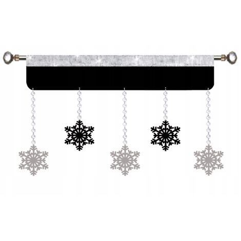 Cenefa navideña con copos de nieve, encanto navideño de invierno 150