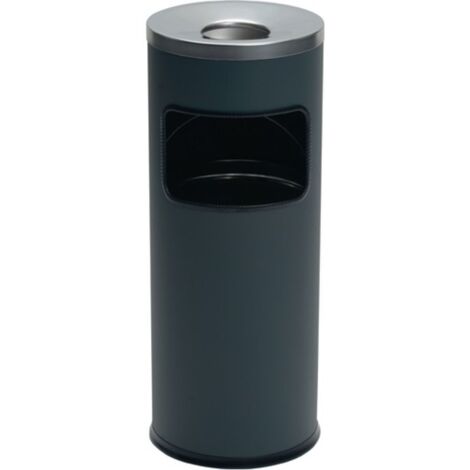 Cenicero combinado Ø250xH630mm chapa de acero antracita DURABLE