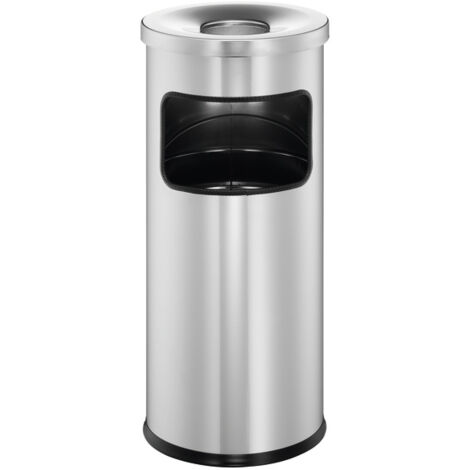 Cenicero combinado Ø250xH630mm hoja de acero plateado DURABLE
