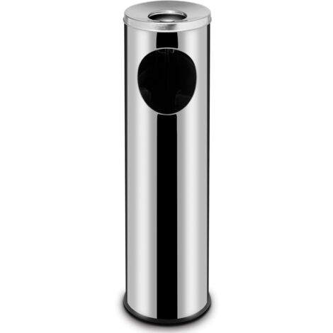 Cenicero de acero integrado con papelera 15L - Hendi 691380