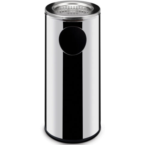 Cenicero de acero integrado con papelera 33L - Hendi 691397