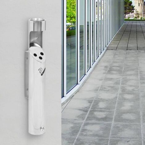 Cenicero de pared de acero inoxidable
