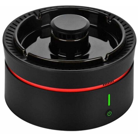 Cenicero inteligente Cenicero purificador multifuncional Mini purificador de aire interior Prevención de humo de segunda mano Hogar Negro