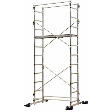 Centaure – Échafaudage aluminium 4,35m – Charge maximale 150kg – Montage rapide sans vis – 238703
