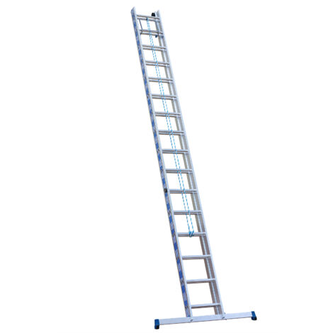 Centaure – Échelle coulissante 2 plans à corde – Longueur déployée 7,65 m – Hauteur d'accès 8,55 m – Charge maximale 150 kg – Patins antiglissement