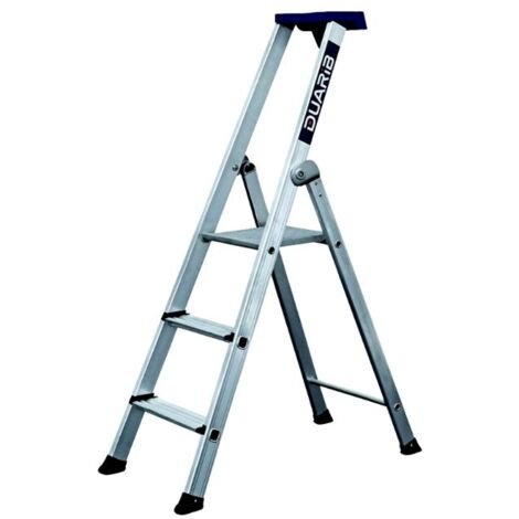 Centaure – Escabeau aluminium 3 marches PRO 54 – Hauteur d'accès 2,65 m – Charge max 150 kg – Plateforme antidérapante 250x250 mm