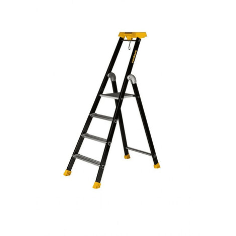 Centaure – Escabeau aluminium laqué 4 marches – Hauteur d'accès 2,90 m – Garde-corps 650 mm – Charge max 150 kg – Norme EN 131