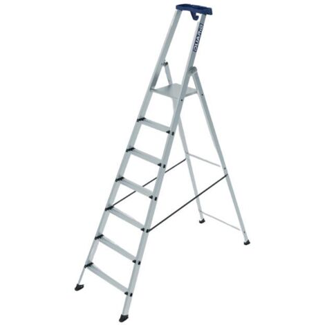 Centaure – Escabeau aluminium PRO 54 – 7 marches – Hauteur d'accès 3,55 m – Charge max 150 kg – Plate-forme antidérapante 250x250 mm