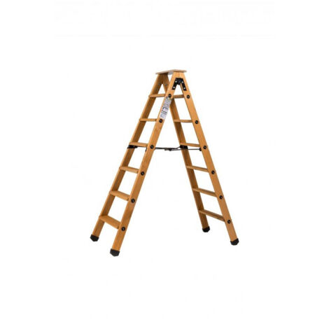 Centaure – Escabeau double accès bois 2x6 marches – Hauteur de travail 2,90m – Tablette antidérapante – Charge maximale 150kg