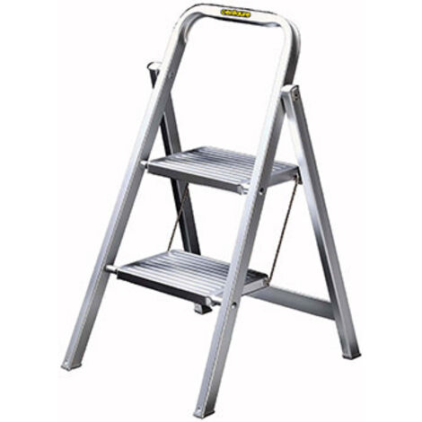 Centaure - Escalera ultra plana de aluminio de 2 escalones de 2,45 m de altura de acceso - Cad'O