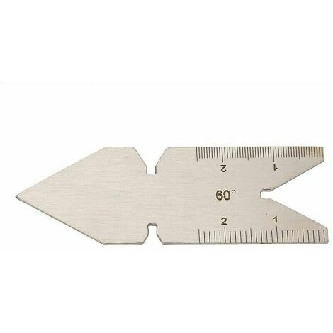 -center Fishtail Gauge Stainless Steel Thread Pitch Gauge Cutting Angle Thread Gauge Lathe Cutter Tool (60 Degree Thread) Silver