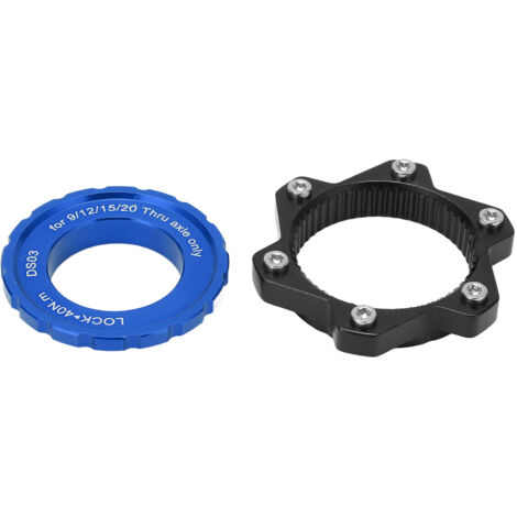 Centerlock-auf-6-Loch-Adapter aus Aluminiumlegierung für Steckachsnaben – Blau