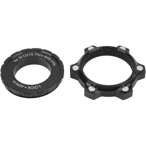 Centerlock-Scheibenbremsenadapter für 6-Loch-Naben aus Aluminiumlegierung, Umrüstbasis mit schwarzer Schutzkappe
