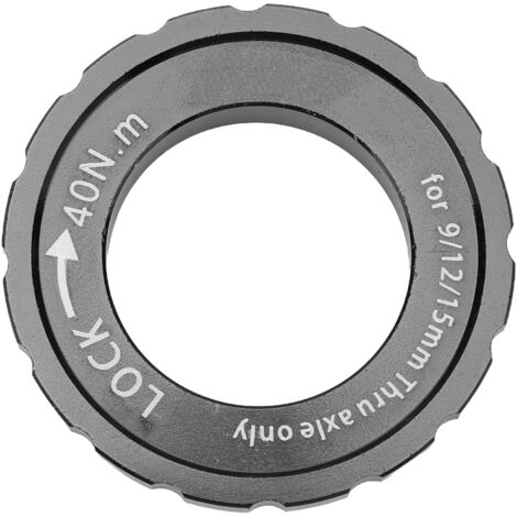 Centerlock-Sicherungsring aus Aluminiumlegierung für Bremsscheiben von Rennrädern und Mountainbikes, schwarz