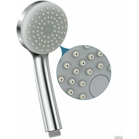 CENTIFREE Duschkopf, Handbrause, runde Duschbrause (⌀ 85 mm), Brausekopf mit Antikalk-Funktion, Chrom
