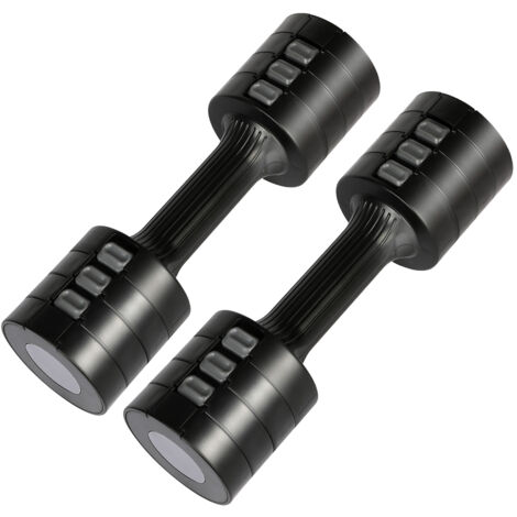 Centra A Pair Of 1KG To 2.5KG Adjustable Dumbbells With Metal Weight Black