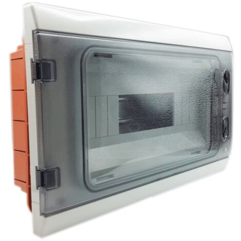 Central Gewiss 12 módulos empotrada estanca IP55 gris GW48682
