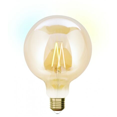 Centrale Brico Ampoule led à filament ambré Globe 125 mm E27 806Lm 60W blancs variables, JEDI