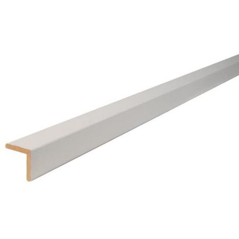 Centrale Brico – Baguette d'angle médium (MDF) arrondie blanche 28 x 28 mm – Longueur 2.44 m – Finition peinte pour finitions intérieures