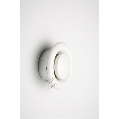CENTRALE BRICO Bouche d'extraction acier laqué Diam.13.9 cm