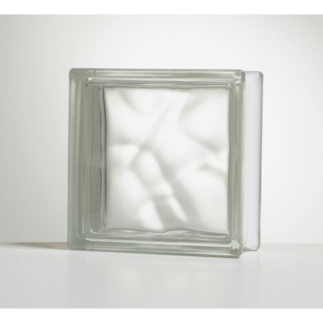 CENTRALE BRICO Brique de verre, transparent ondulé brillant