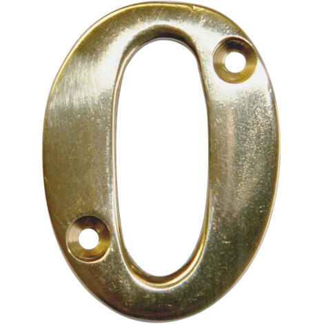 CENTRALE BRICO Chiffre 0 en laiton poli H.5.1 x l.3.5 cm