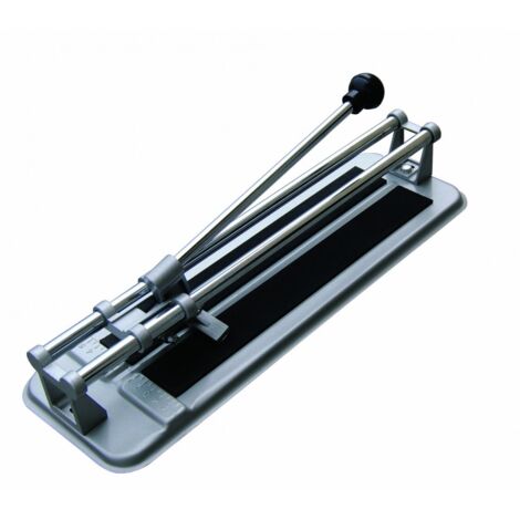 Centrale Brico – Coupe-carreaux manuel 300mm – Pour béton armé – Molette interchangeable – Double rail cylindrique en acier chromé – Hauteur de coupe 8mm